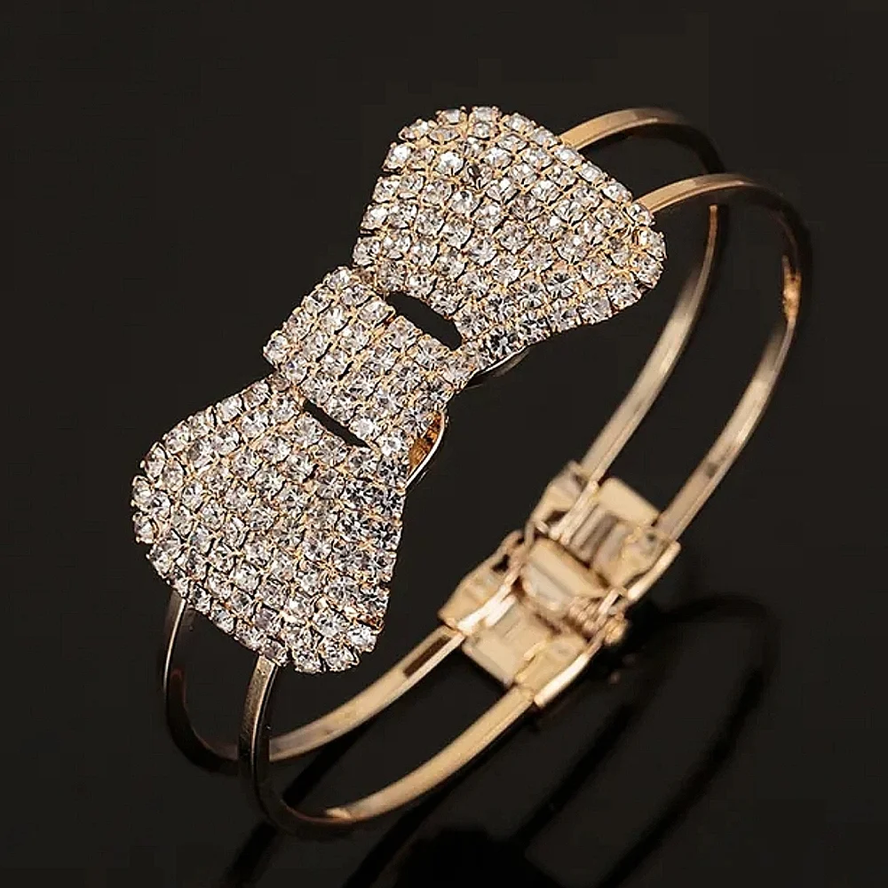 Gorgeous Feminine Elegant Pave Cubic Zirconia Cuff Bracelet